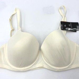 NWT Jockey 34D Padded Microfiber Underwire Bra Ivory Cream Shaping 4721